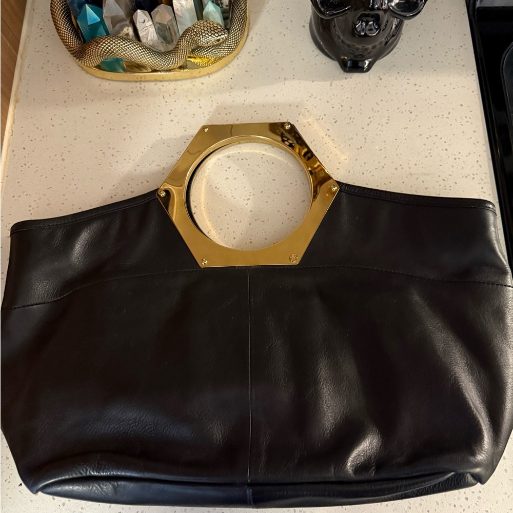 Jonathan Adler Black Tote with Gold Accent